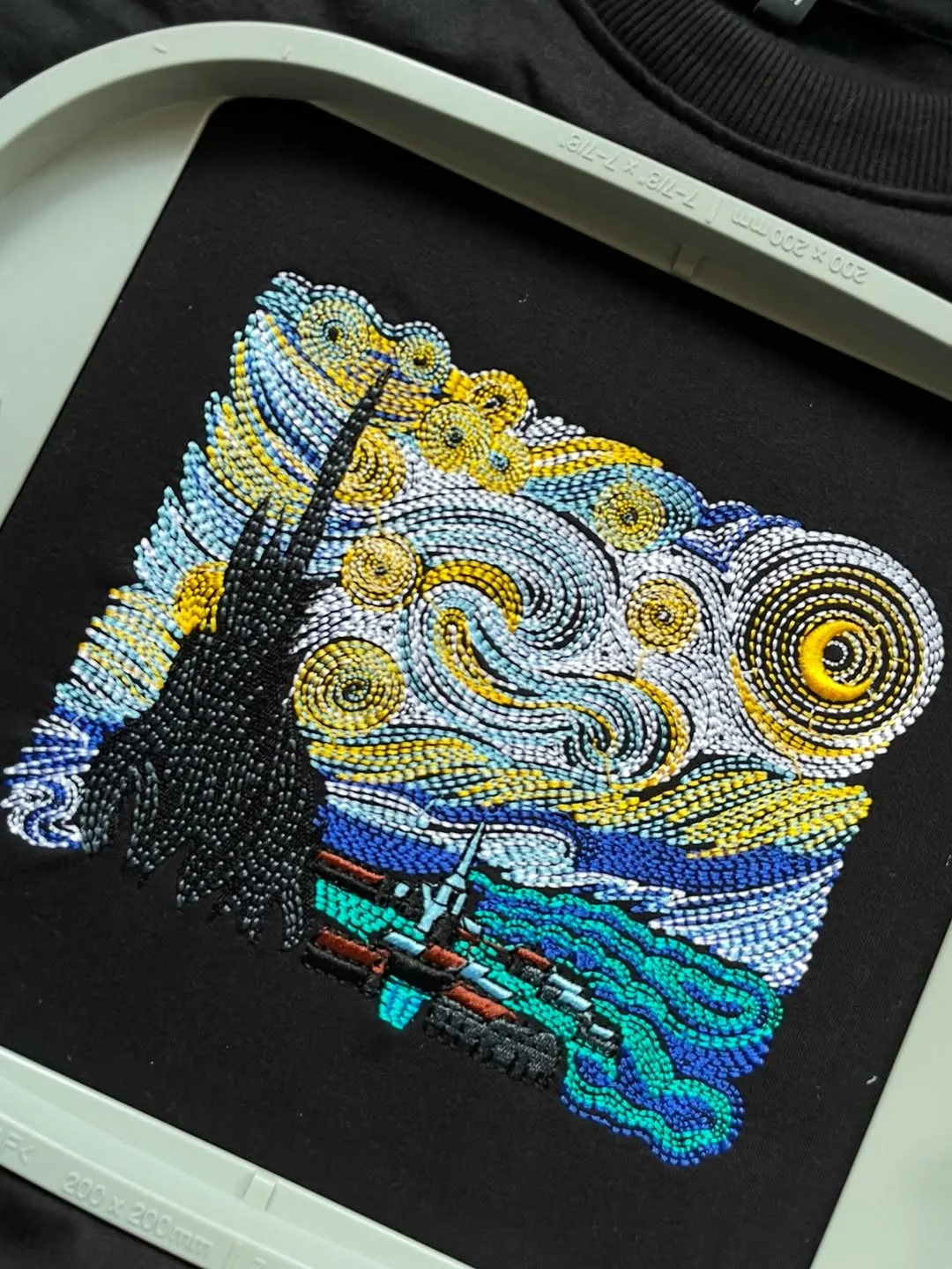Multicolor embroidery artwork
